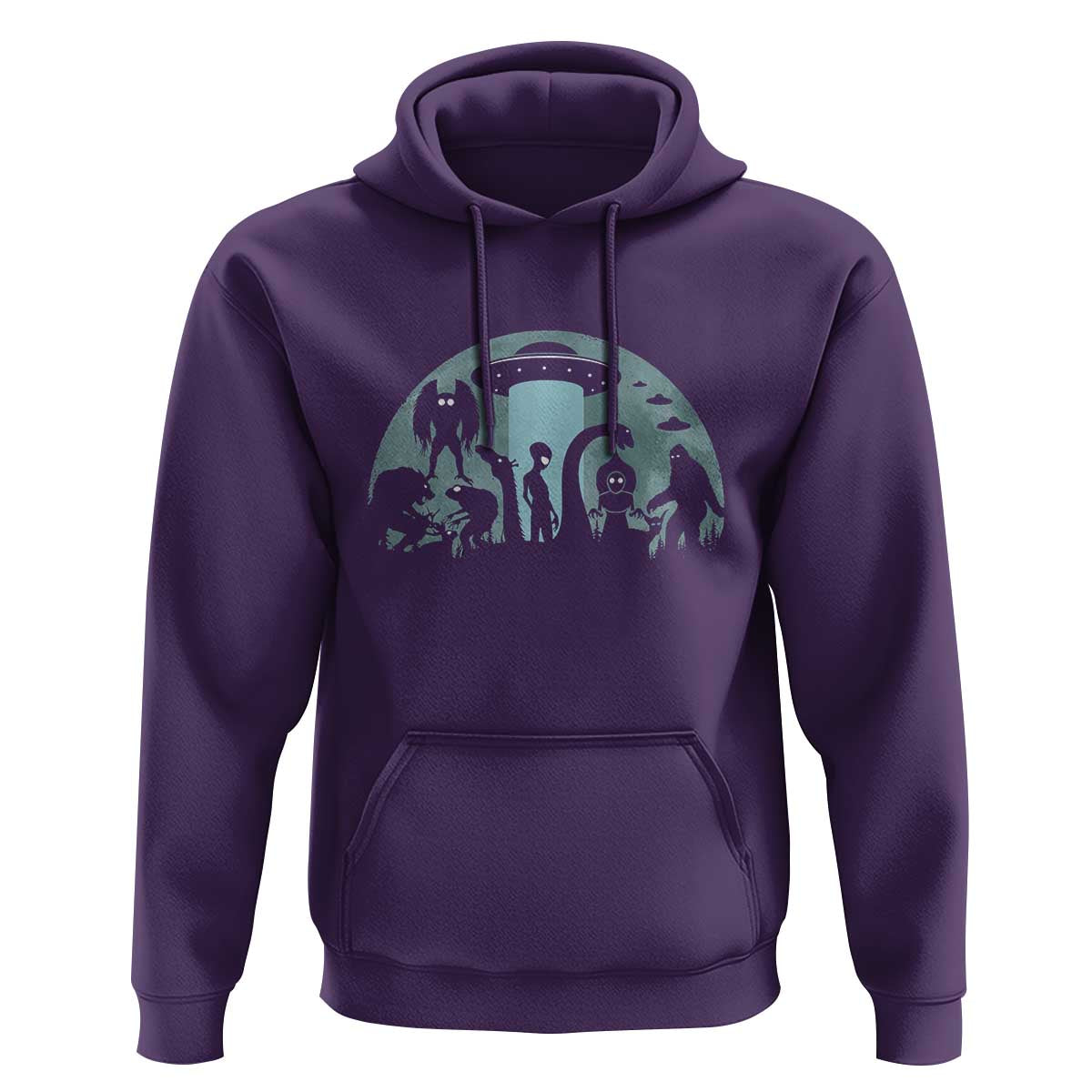 Bigfoot Ufo Loch Ness Monster Mothman And Aliens! Cryptid Hoodie TS01 Purple Print Your Wear