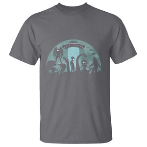 Bigfoot UFO Loch Ness Monster Mothman And Aliens Cryptid T Shirt TS01 Charcoal Print Your Wear