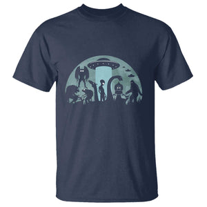 Bigfoot UFO Loch Ness Monster Mothman And Aliens Cryptid T Shirt TS01 Navy Print Your Wear