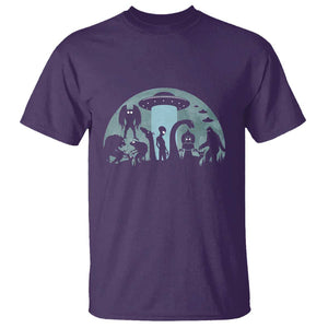 Bigfoot UFO Loch Ness Monster Mothman And Aliens Cryptid T Shirt TS01 Purple Print Your Wear