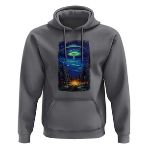 UFO Aliens Flying Saucer - Van Gogh Style - Starry Night Hoodie TS01 Charcoal Print Your Wear