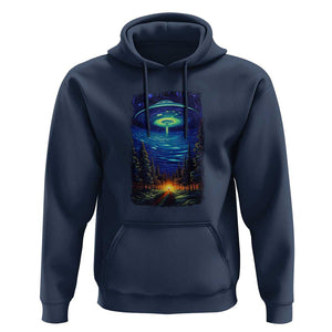 UFO Aliens Flying Saucer - Van Gogh Style - Starry Night Hoodie TS01 Navy Print Your Wear