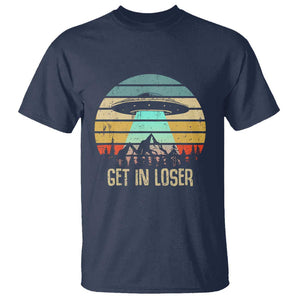Get In Loser Alien Abduction Conspiracy T Shirt TS01 Navy Print Your Wear