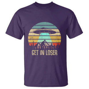 Get In Loser Alien Abduction Conspiracy T Shirt TS01 Purple Print Your Wear
