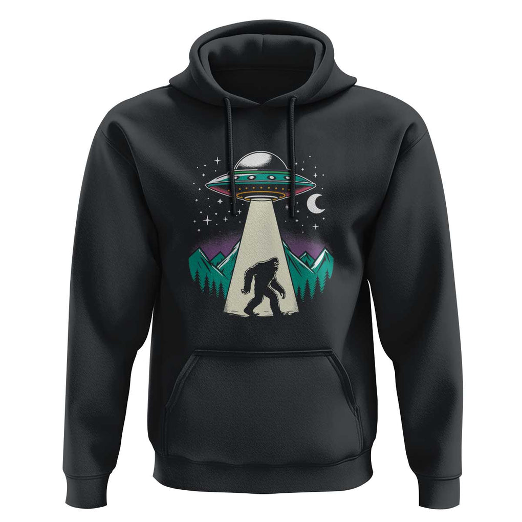 UFO Bigfoot Alien Abduction Hoodie TS01 Black Print Your Wear