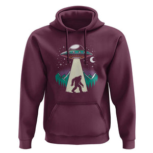 UFO Bigfoot Alien Abduction Hoodie TS01 Maroon Print Your Wear