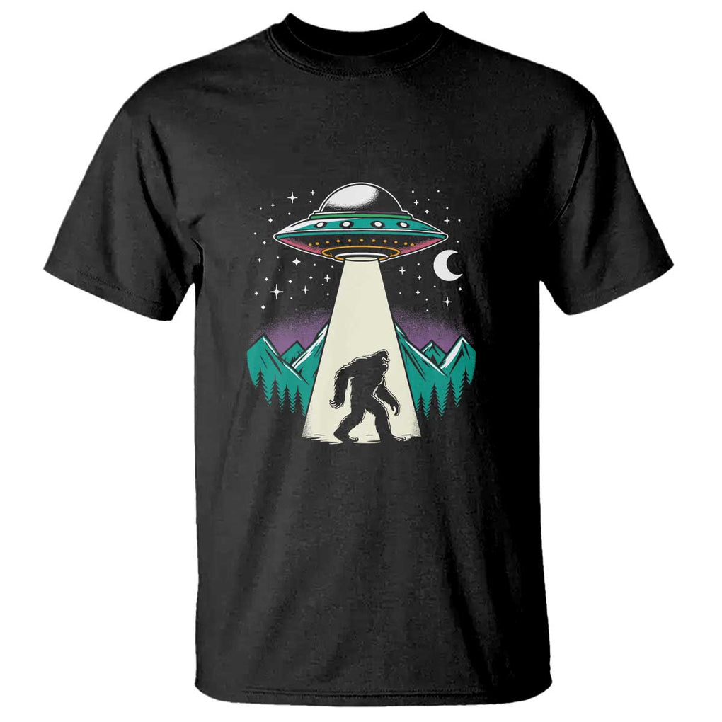 UFO Bigfoot Alien Abduction T Shirt TS01 Black Print Your Wear