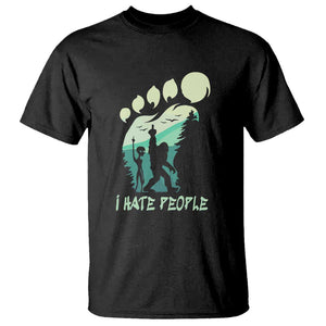 I Hate People Funny Alien Bigfoot Mountains Trip 2024 T Shirt TS01 Black Print Your Wear