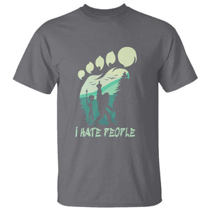 I Hate People Funny Alien Bigfoot Mountains Trip 2024 T Shirt TS01 Charcoal Print Your Wear