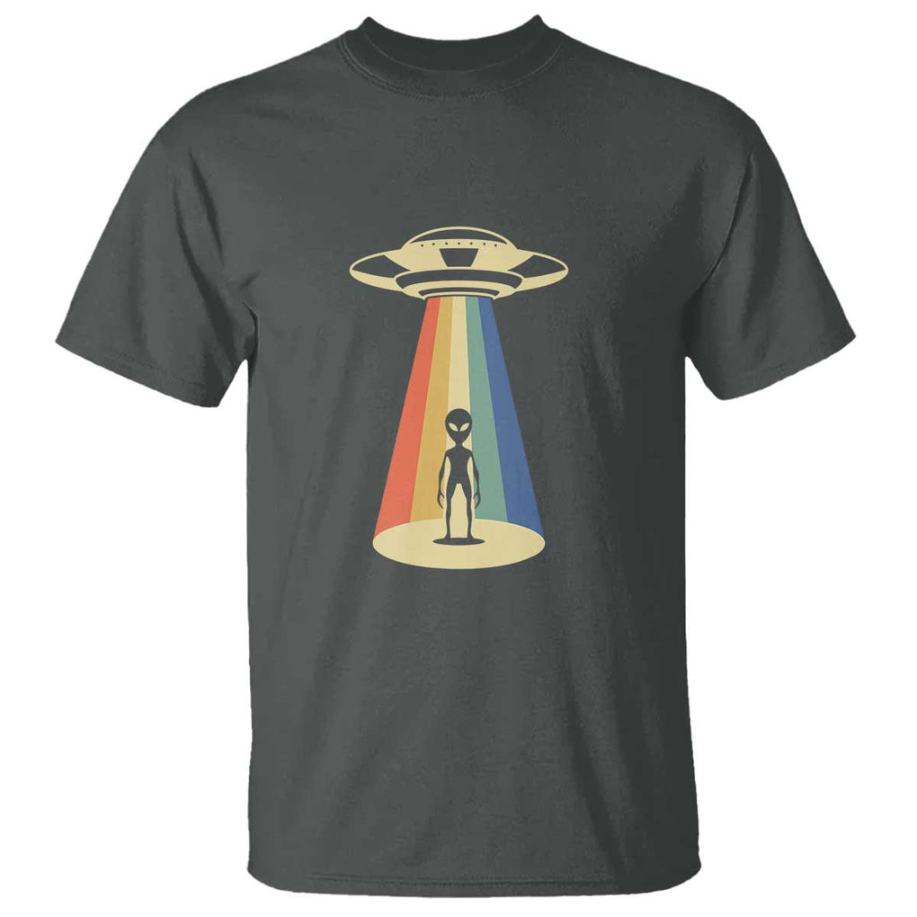 UFO Abduction - Alien Abduction Vintage Aliens Lover T Shirt TS01 Dark Heather Print Your Wear