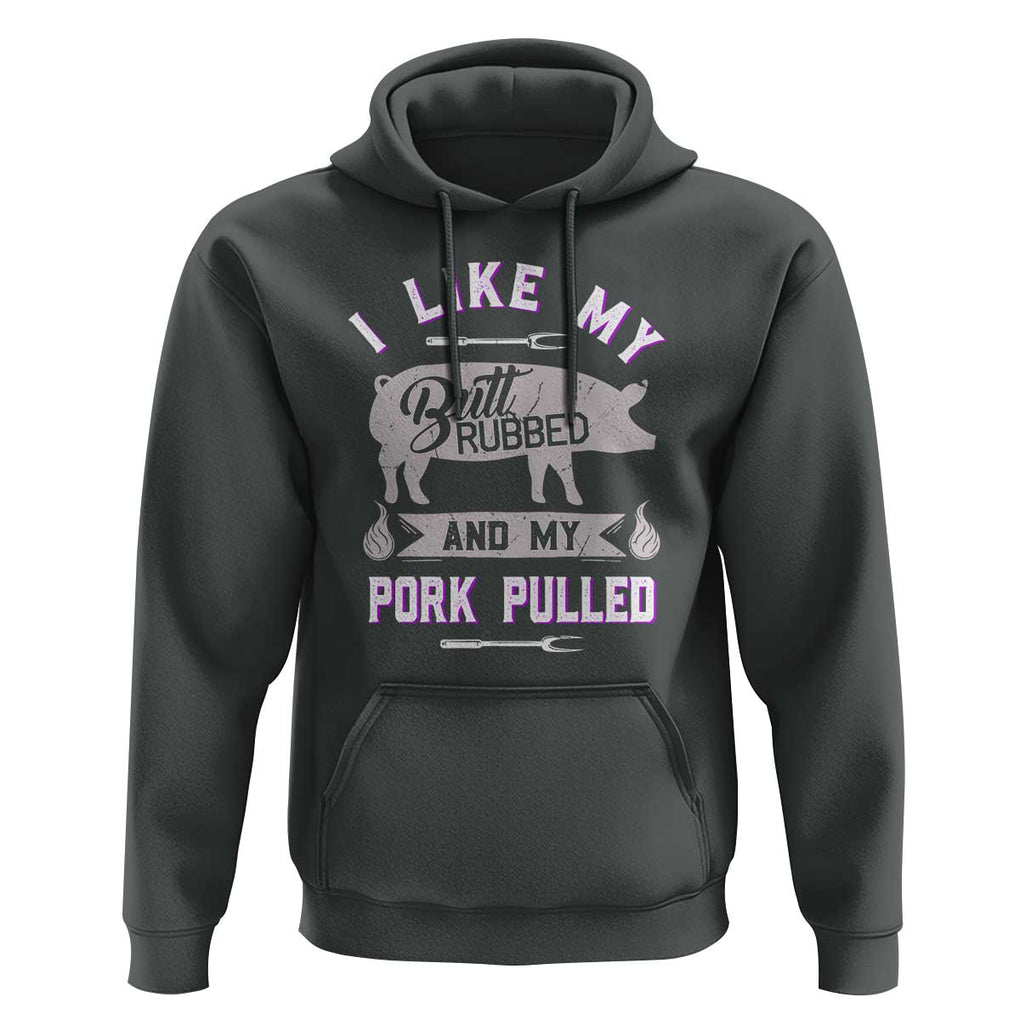 Funny BBQ Grilling Quote Pig Pulled Pork Hoodie TS01 Dark Heather Print Your Wear