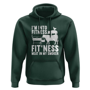 Funny BBQ Meat Smoking Art Barbeque Griller Hoodie TS01 Dark Forest Green Print Your Wear