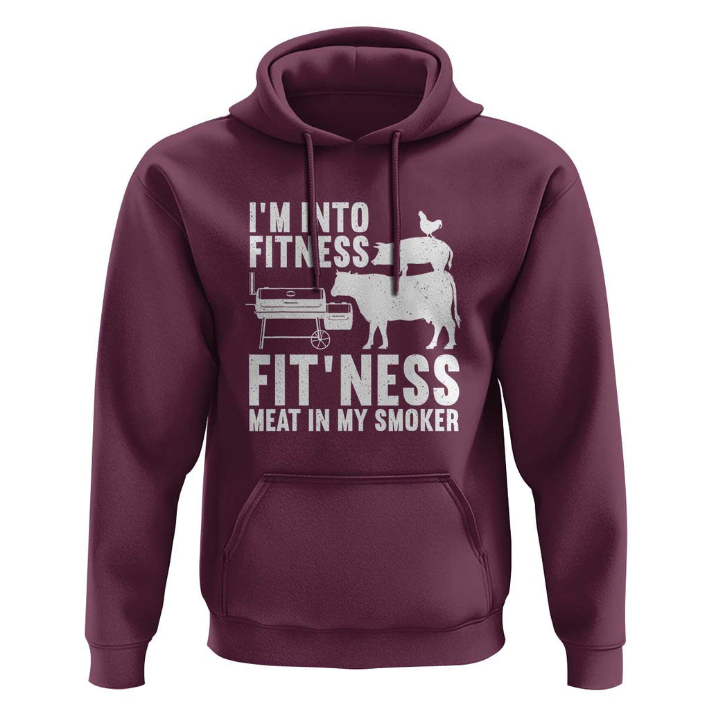 Funny BBQ Meat Smoking Art Barbeque Griller Hoodie TS01 Maroon Print Your Wear