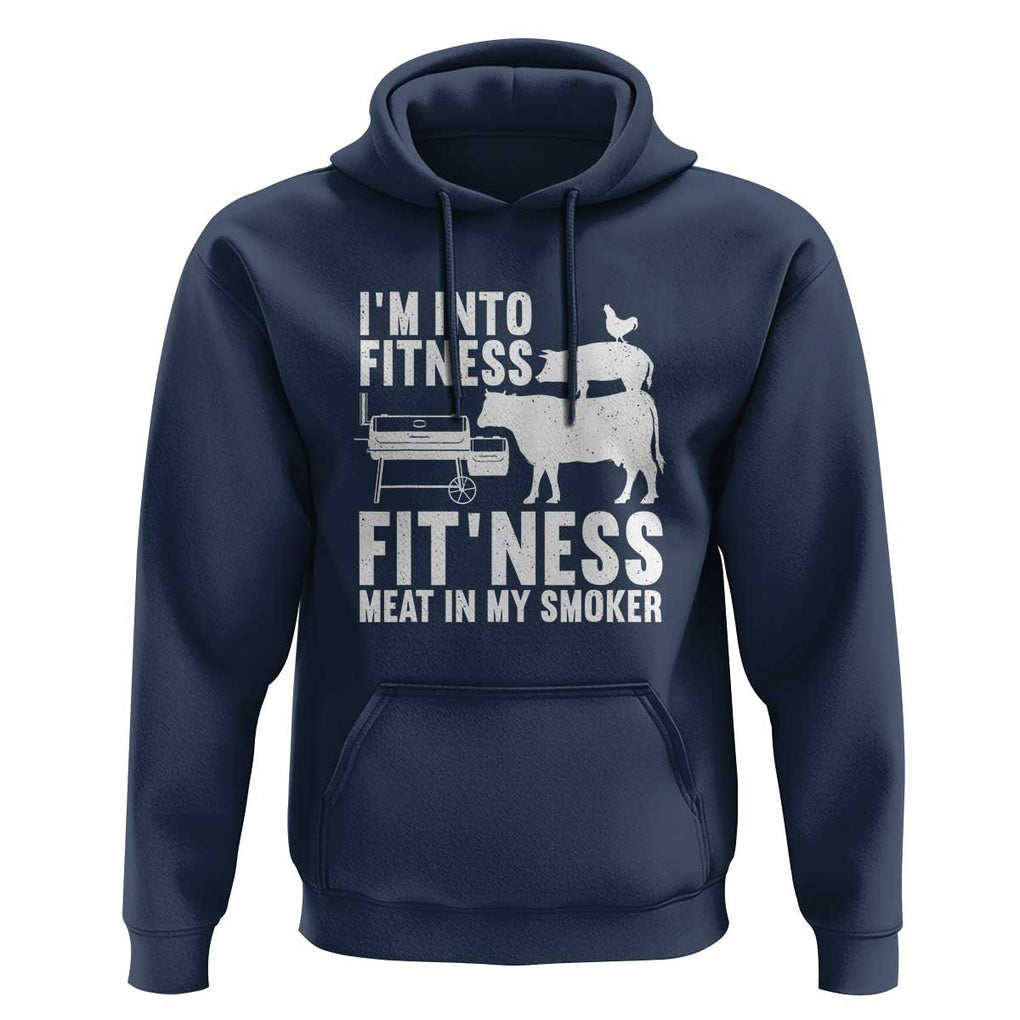 Funny BBQ Meat Smoking Art Barbeque Griller Hoodie TS01 Navy Print Your Wear