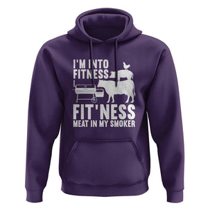Funny BBQ Meat Smoking Art Barbeque Griller Hoodie TS01 Purple Print Your Wear