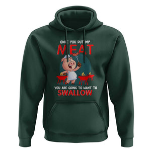 Funny BBQ Hoodie TS01 Dark Forest Green Print Your Wear