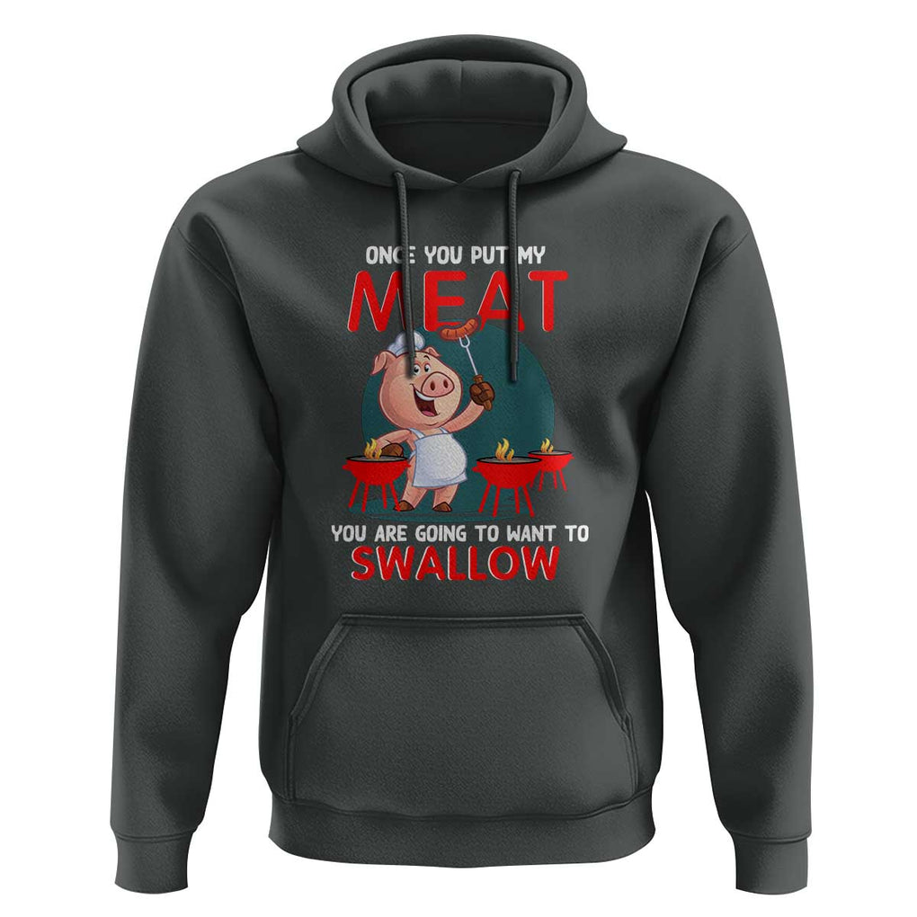 Funny BBQ Hoodie TS01 Dark Heather Print Your Wear