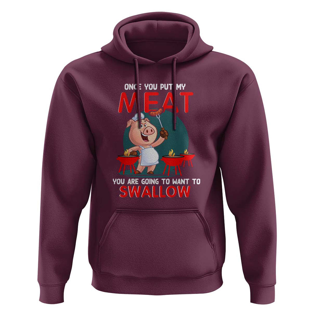 Funny BBQ Hoodie TS01 Maroon Print Your Wear