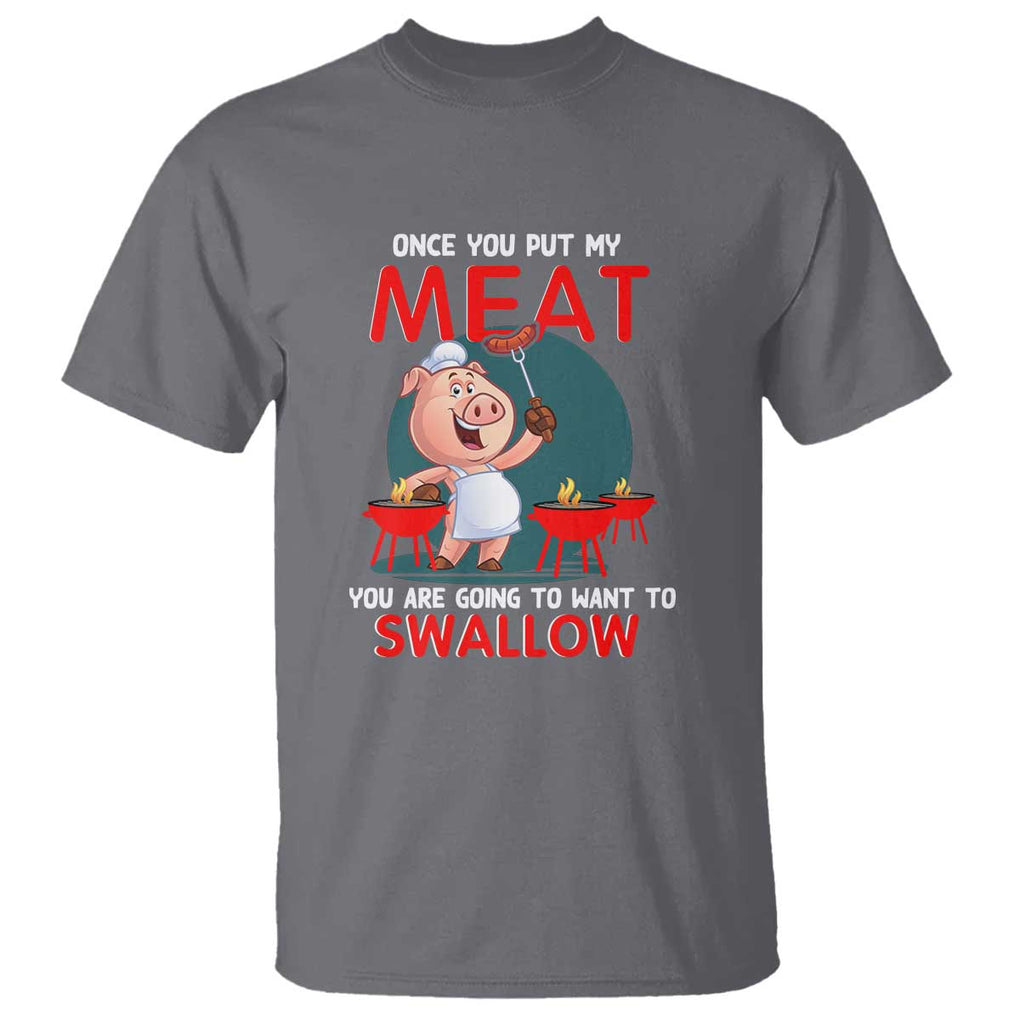 Funny BBQ T Shirt TS01 Charcoal Print Your Wear