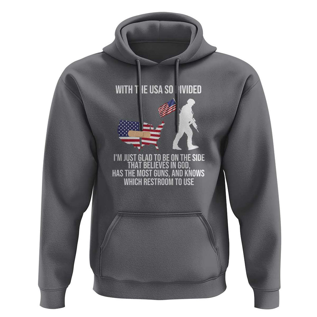 Patriotic USA Flag Hoodie Believe in God American Pride TS01 Charcoal Print Your Wear