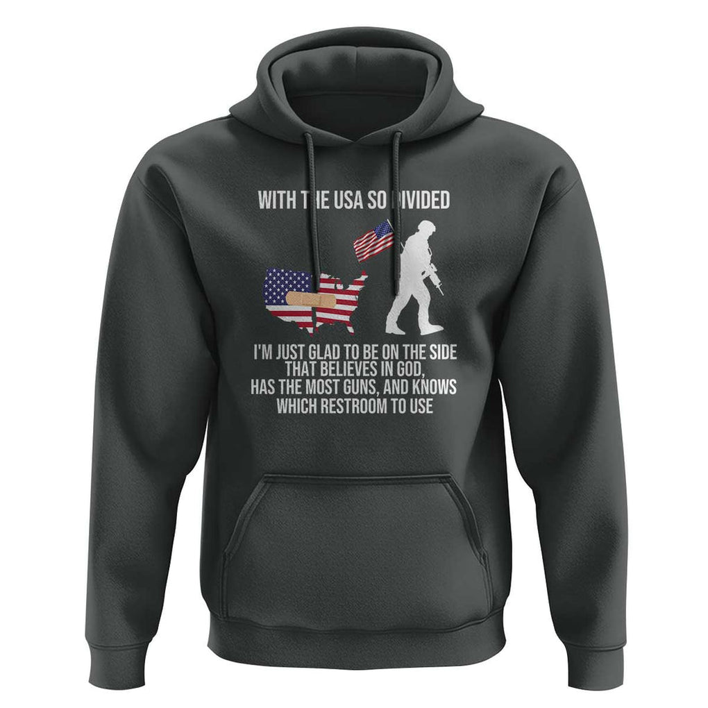 Patriotic USA Flag Hoodie Believe in God American Pride TS01 Dark Heather Print Your Wear