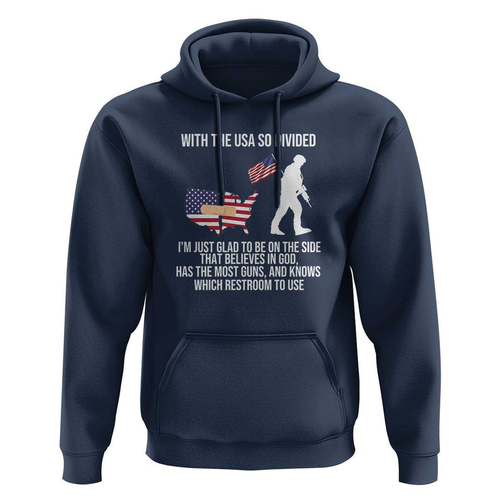 Patriotic USA Flag Hoodie Believe in God American Pride TS01 Navy Print Your Wear