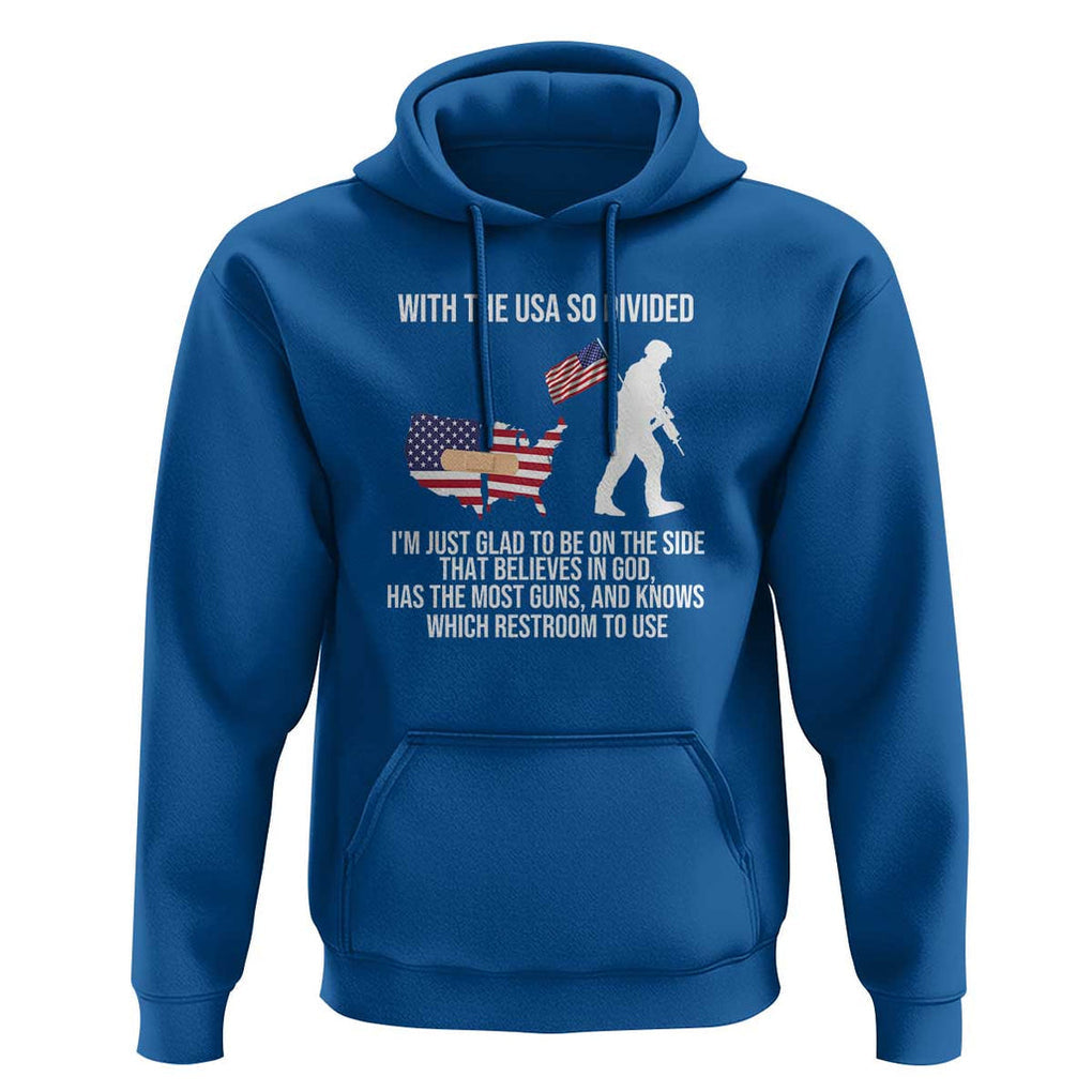 Patriotic USA Flag Hoodie Believe in God American Pride TS01 Royal Blue Print Your Wear