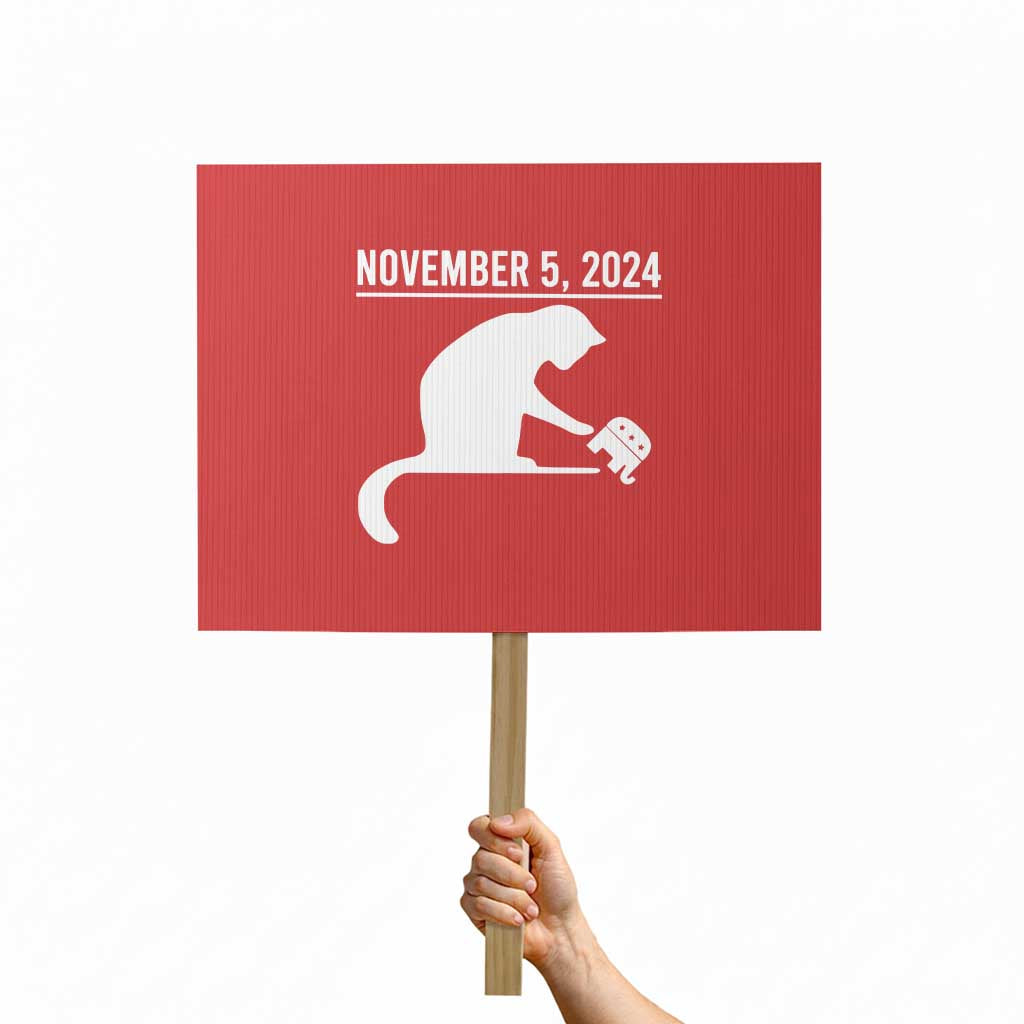 November 5, 2024 Women's Rights Protest Sign Feminist for Women TS01 Horizontal 18" × 24" Red Print Your Wear