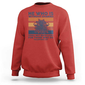He Who Is Without Ovaries Shall Not Make Laws - Feminist Women's Rights Sweatshirt TS01 Red Print Your Wear