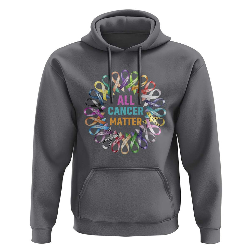 All Cancer Matters Hoodie for Health Advocacy - Support Awareness TS01 Charcoal Print Your Wear