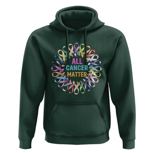 All Cancer Matters Hoodie for Health Advocacy - Support Awareness TS01 Dark Forest Green Print Your Wear