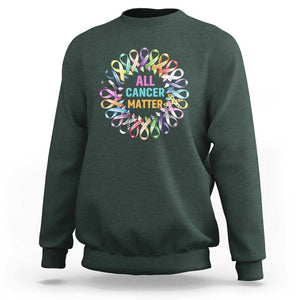 All Cancer Matters Sweatshirt for Health Advocacy - Support Awareness TS01 Dark Forest Green Print Your Wear