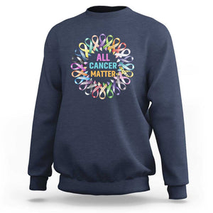All Cancer Matters Sweatshirt for Health Advocacy - Support Awareness TS01 Navy Print Your Wear