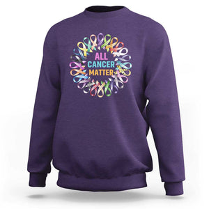 All Cancer Matters Sweatshirt for Health Advocacy - Support Awareness TS01 Purple Print Your Wear