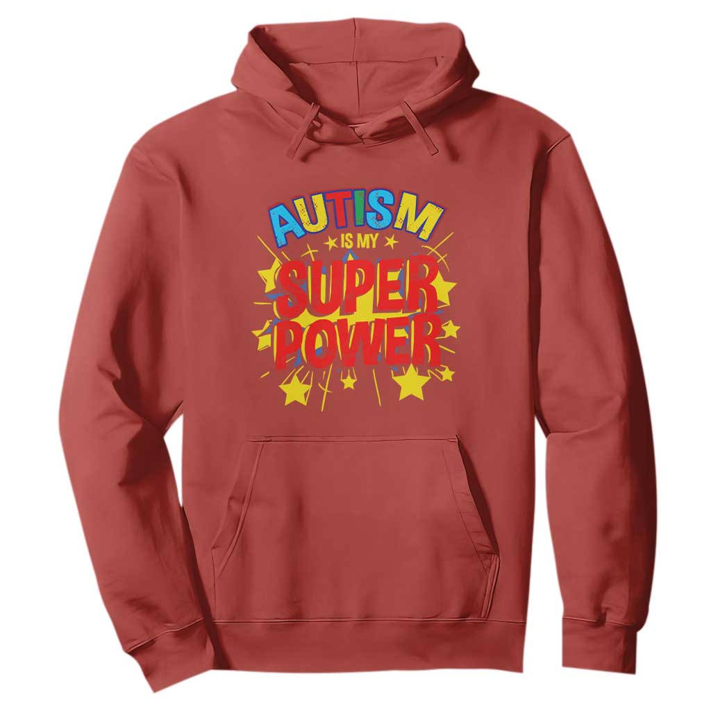 Proud Autism Hoodie My Superpower TS01 Red Printyourwear