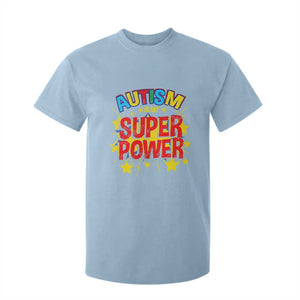 Proud Autism T Shirt For Kid My Superpower TS01 Light Blue Printyourwear