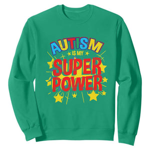 Proud Autism Sweatshirt My Superpower TS01 Irish Green Printyourwear