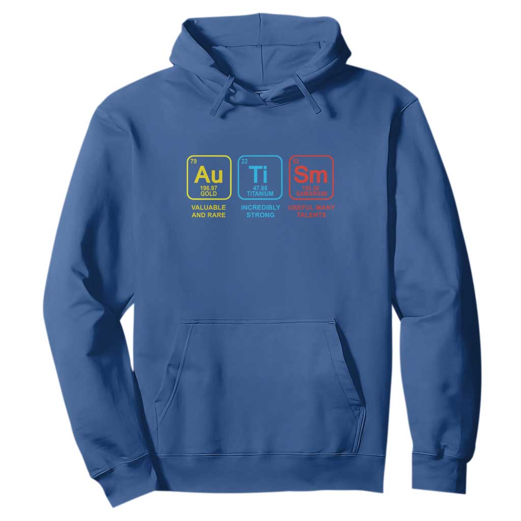 Autism Awareness Hoodie Chemical Elements Periodic Table ASD TS01 Royal Blue Printyourwear