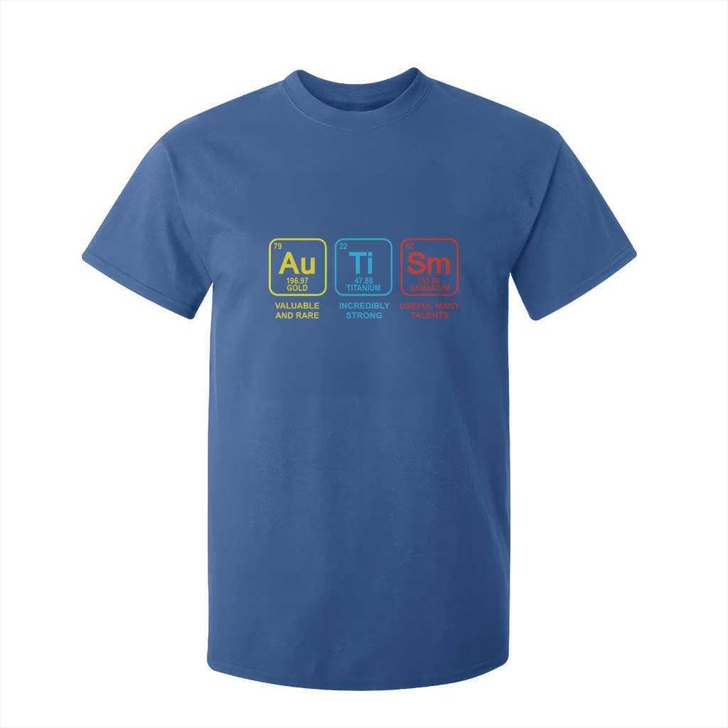 Autism Awareness T Shirt For Kid Chemical Elements Periodic Table ASD TS01 Royal Blue Printyourwear