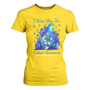 Gnome Autism T Shirt For Women I Wear Blue For Autism Awareness Accept Understand Love TS01 Daisy Printyourwear