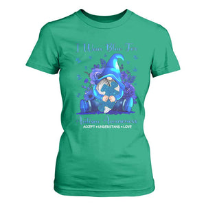 Gnome Autism T Shirt For Women I Wear Blue For Autism Awareness Accept Understand Love TS01 Irish Green Printyourwear
