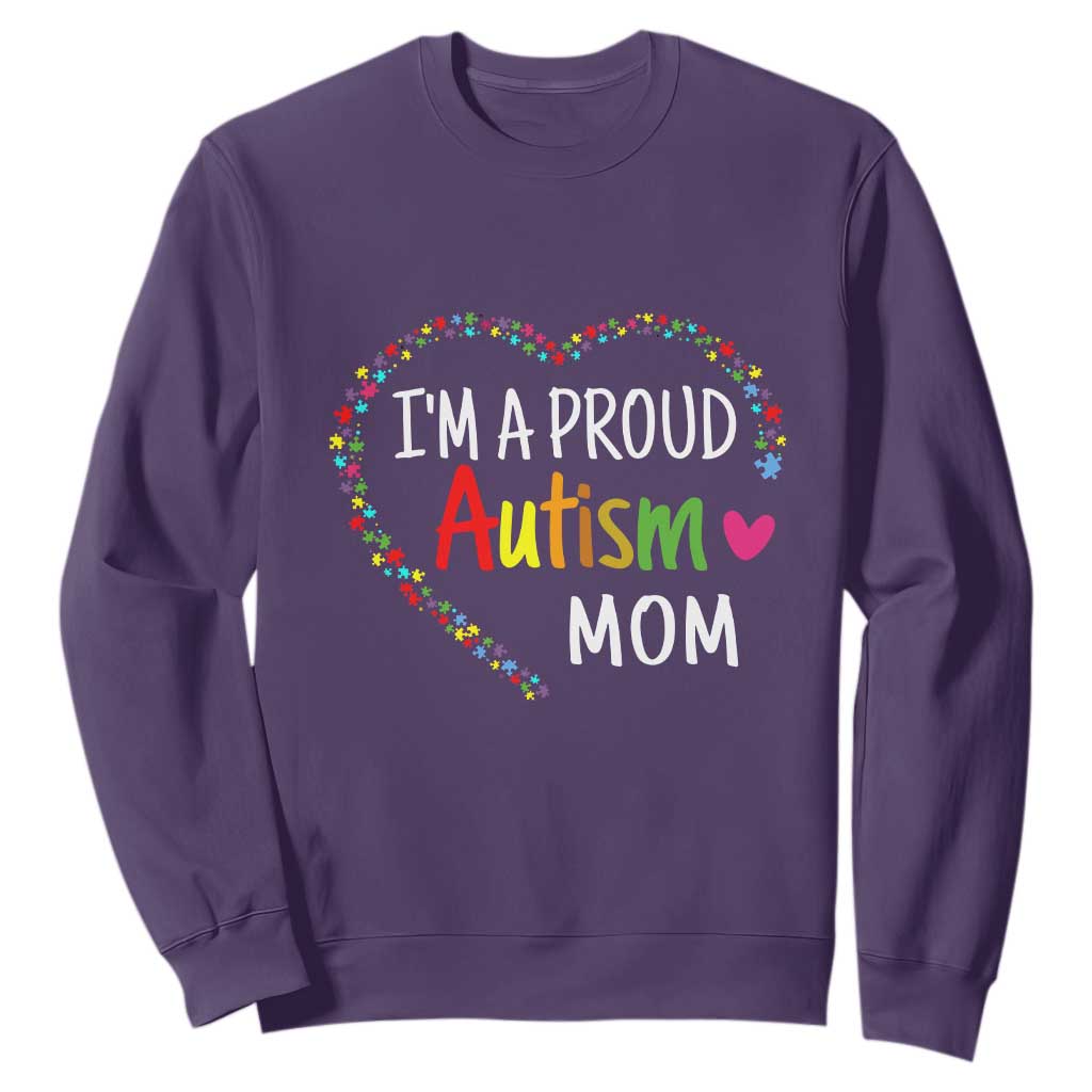 I'm A Proud Autism Mom Sweatshirt Accept Understand Love Support Autistic Warriors TS01 Purple Printyourwear