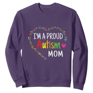 I'm A Proud Autism Mom Sweatshirt Accept Understand Love Support Autistic Warriors TS01 Purple Printyourwear