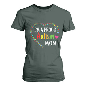 I'm A Proud Autism Mom T Shirt For Women Accept Understand Love Support Autistic Warriors TS01 Dark Forest Green Printyourwear