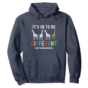 Giraffe Autism Hoodie It's Ok To Be Different Jigsaw Puzzle TS01 Navy Printyourwear