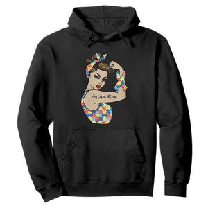 Autism Mom Hoodie Strong Woman Understand Love Support TS01 Black Printyourwear