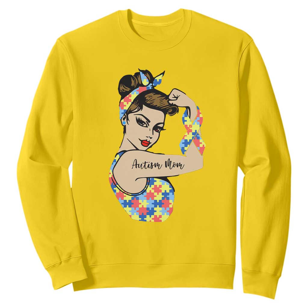 Autism Mom Sweatshirt Strong Woman Understand Love Support TS01 Daisy Printyourwear
