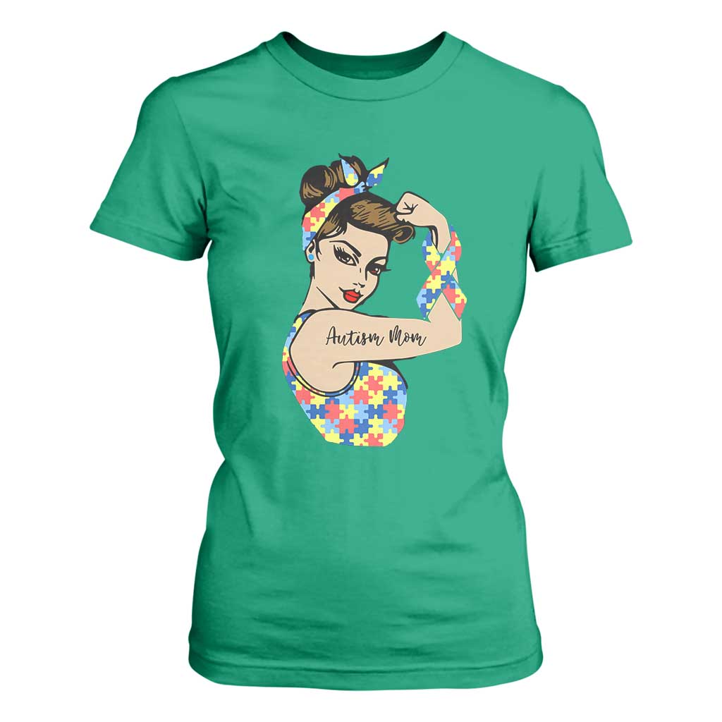Autism Mom T Shirt For Women Strong Woman Understand Love Support TS01 Irish Green Printyourwear