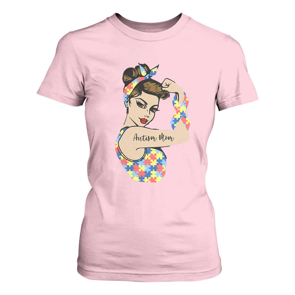 Autism Mom T Shirt For Women Strong Woman Understand Love Support TS01 Light Pink Printyourwear