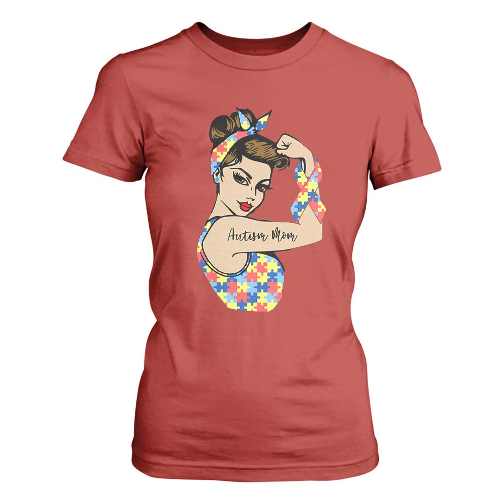 Autism Mom T Shirt For Women Strong Woman Understand Love Support TS01 Red Printyourwear